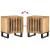 Szafki nocne, 2 szt., 40x33x46 cm, lite surowe drewno mango