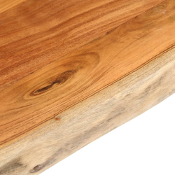 Blat stołu, 140x60x2,5 cm, drewno akacjowe, naturalna krawędź