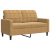 Sofa 2-osobowa, brązowy, 120 cm, tapicerowana aksamitem