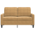 Sofa 2-osobowa, brązowy, 120 cm, tapicerowana aksamitem