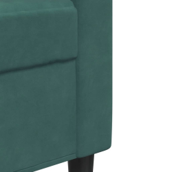Sofa 2-osobowa, ciemnozielona, 120 cm, tapicerowana aksamitem
