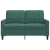 Sofa 2-osobowa, ciemnozielona, 120 cm, tapicerowana aksamitem
