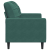 Sofa 2-osobowa, ciemnozielona, 120 cm, tapicerowana aksamitem