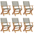 Składane krzesła ogrodowe, 6 szt., szare, polirattan i drewno