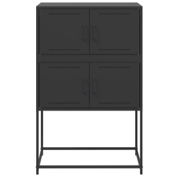 Szafka, czarna, 68,5x38,5x107 cm, stal
