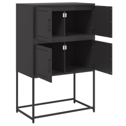 Szafka, czarna, 68,5x38,5x107 cm, stal