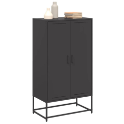 Szafka, czarna, 68,5x38,5x123,5 cm, stal