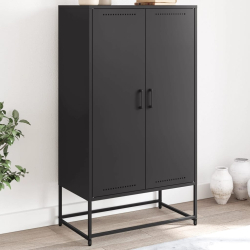 Szafka, czarna, 68,5x38,5x123,5 cm, stal