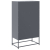 Szafka, antracytowa, 68,5x38,5x123,5 cm, stal
