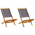 Krzesła ogrodowe, 2 szt., antracyt, drewno akacjowe i tkanina