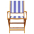 Składane krzesła ogrodowe, 6 szt., niebiesko-biała tkanina