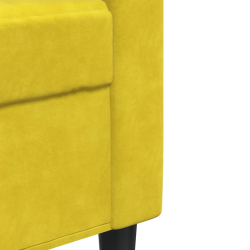 Fotel, żółty, 60 cm, obity aksamitem