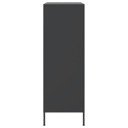 Szafka, czarna, 68x39x113 cm, stal