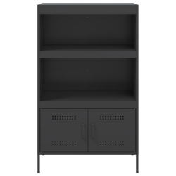 Szafka, czarna, 68x39x113 cm, stal