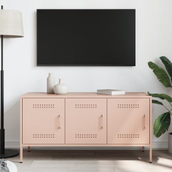 Szafka pod telewizor, różowa, 100,5x39x50,5 cm, stalowa