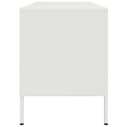 Szafka pod telewizor, biała, 100,5x39x50,5 cm, stalowa