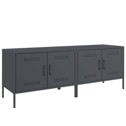 Szafki RTV, 2 szt., antracytowe, 68x39x50,5 cm, stalowe