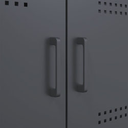 Szafki RTV, 2 szt., antracytowe, 68x39x50,5 cm, stalowe