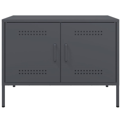 Szafki RTV, 2 szt., antracytowe, 68x39x50,5 cm, stalowe