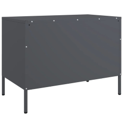 Szafki RTV, 2 szt., antracytowe, 68x39x50,5 cm, stalowe