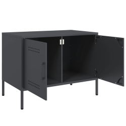 Szafki RTV, 2 szt., antracytowe, 68x39x50,5 cm, stalowe