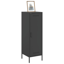 Szafka, czarna, 36x39x113 cm, stal