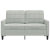 Sofa 2-osobowa, jasnoszara, 120 cm, tapicerowana aksamitem