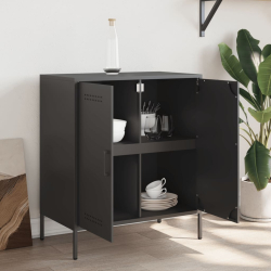 Szafka, czarna, 68x39x79 cm, stal