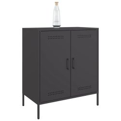 Szafka, czarna, 68x39x79 cm, stal