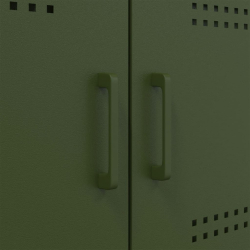 Szafka pod telewizor, oliwkowa, 68x39x50,5 cm, stalowa