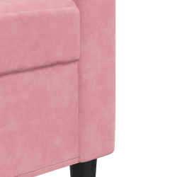 Sofa 2-osobowa, różowy, 120 cm, tapicerowana aksamitem