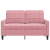 Sofa 2-osobowa, różowy, 120 cm, tapicerowana aksamitem
