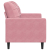 Sofa 2-osobowa, różowy, 120 cm, tapicerowana aksamitem