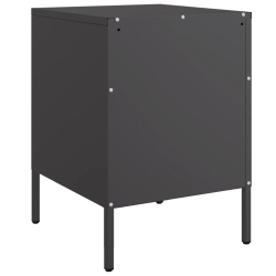 Szafki nocne, 2 szt., czarne, 36x39x50,5 cm, stal