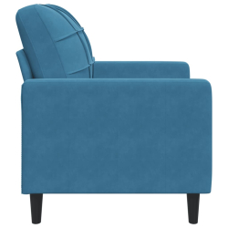 Fotel, niebieski, 60 cm, obity aksamitem