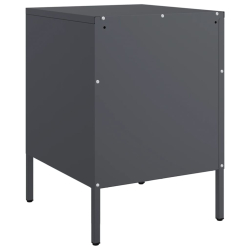 Szafki nocne, 2 szt., antracytowe, 36x39x50,5 cm, stal