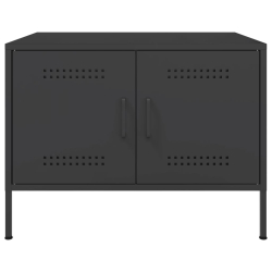 Stolik kawowy, czarny, 68x50x50,5 cm, stal walcowana na zimno