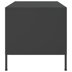 Stolik kawowy, czarny, 68x50x50,5 cm, stal walcowana na zimno