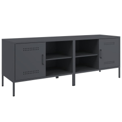 Szafki pod TV, 2 szt., antracytowe, 68x39x50,5 cm, stalowe