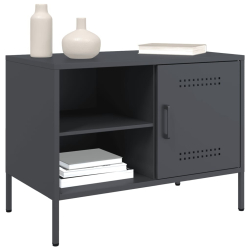 Szafki pod TV, 2 szt., antracytowe, 68x39x50,5 cm, stalowe