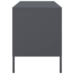 Szafki pod TV, 2 szt., antracytowe, 68x39x50,5 cm, stalowe