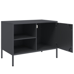 Szafki pod TV, 2 szt., antracytowe, 68x39x50,5 cm, stalowe