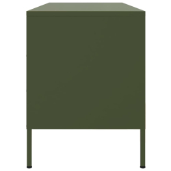 Szafka pod telewizor, oliwkowa, 100,5x39x50,5 cm, stalowa