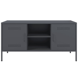 Szafka pod telewizor, antracytowa, 100,5x39x50,5 cm, stalowa