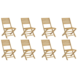 Składane krzesła ogrodowe, 8 szt., 48,5x61,5x87 cm, akacja