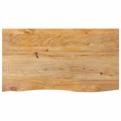 Blat stołu z naturalną krawędzią, 100x60x2,5 cm, drewno mango
