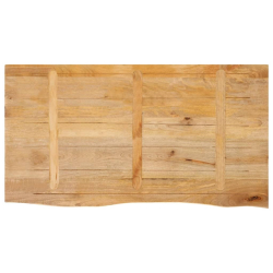 Blat stołu z naturalną krawędzią, 100x60x2,5 cm, drewno mango