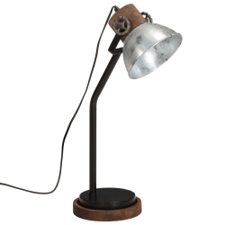 Lampa stołowa, 25 W, srebrny vintage, 18x18x60 cm, E27