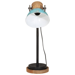 Lampa stołowa, 25 W, postarzany niebieski, 18x18x60 cm, E27