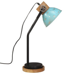 Lampa stołowa, 25 W, postarzany niebieski, 18x18x60 cm, E27